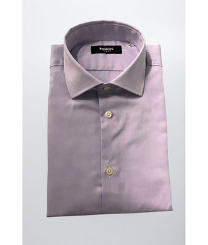 Baldinini Trend Purple Cotton Men Shirt