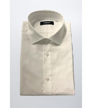 Baldinini Trend White Cotton Men Shirt