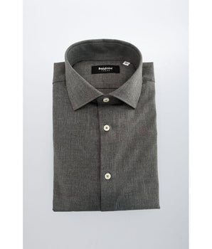 Baldinini Trend Gray Cotton Men Shirt