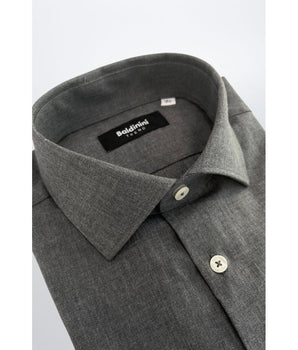Baldinini Trend Gray Cotton Men Shirt