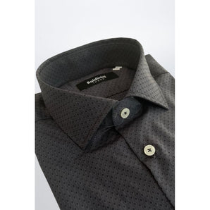 Baldinini Trend Gray Cotton Shirt