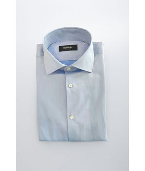 Baldinini Trend Light Blue Cotton Men Shirt