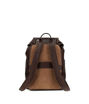 Brunello Cucinelli Brown Calf Leather Bos Taurus Backpack