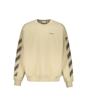 Off-White Beige Cotton Sweatshirt