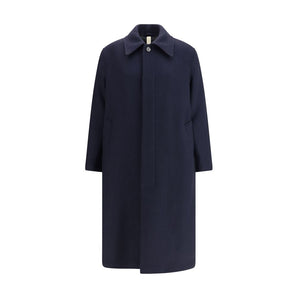 Sunflower Blue Fleece Wool Coat