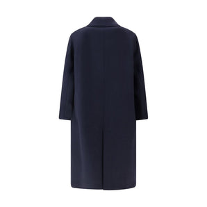 Sunflower Blue Fleece Wool Coat