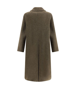 Sunflower Green Fleece Wool Coat