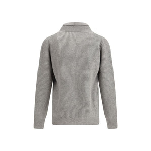 Brooksfield Gray Fleece Wool Cardigan