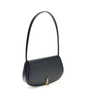 Saint Laurent Blue Calf Leather Bos Taurus Shoulder Bag
