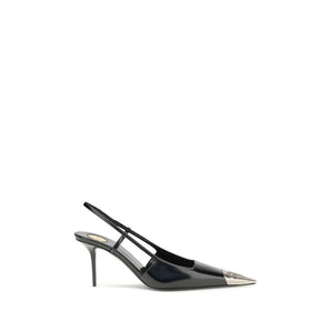 Saint Laurent Black Leather High Heel Pumps