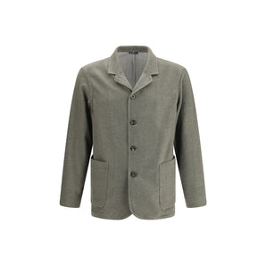 Finamore Green Fleece Wool Coat