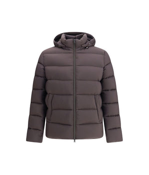 Herno Brown Polyamide Bomber