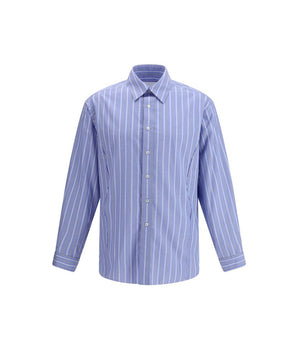 Margiela Blue Cotton Pattern Shirt