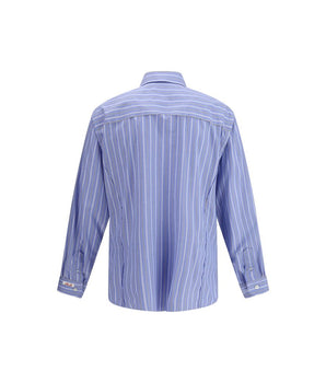 Margiela Blue Cotton Pattern Shirt