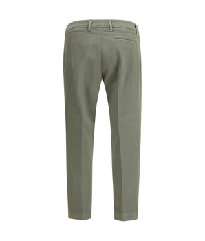 Cruna Green Cotton Casual Pants