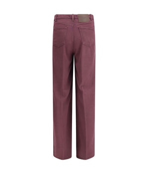 Cruna Purple Tencel Relaxed Fit Jeans