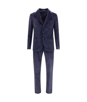 Gi Capri Blue Cotton Two-Piece Suit