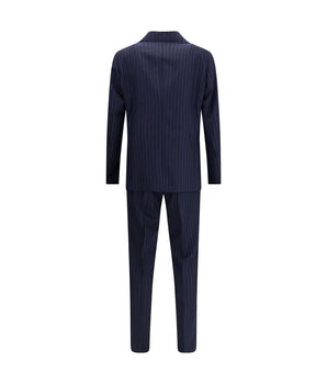 Gi Capri Blue Fleece Wool Two-Piece Suit