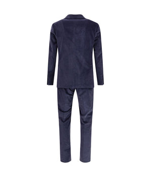 Gi Capri Blue Cotton Two-Piece Suit