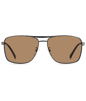 Polaroid Gray Stainless Steel Sunglasses
