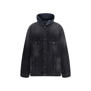 Balenciaga Black Cotton Denim Jacket