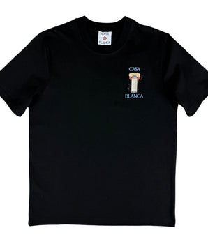 Casablanca Black Cotton T-Shirt