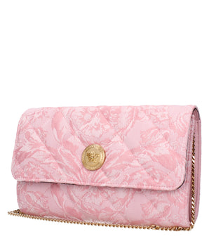 Versace Pink Fabric Clutch Bag