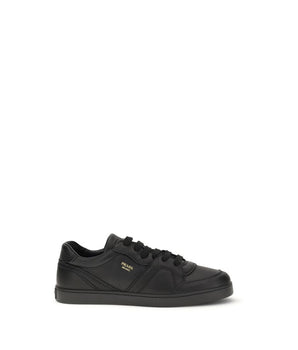 Prada Black Calf Leather Bos Taurus Sneakers
