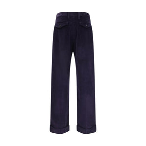 Burberry Blue Cotton Pants