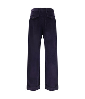 Burberry Blue Cotton Pants