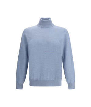 Brunello Cucinelli Light Blue Cashmere Cashmere Sweater