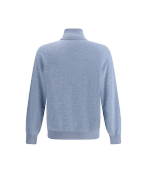 Brunello Cucinelli Light Blue Cashmere Cashmere Sweater