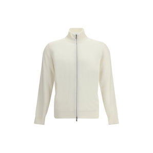 Brunello Cucinelli White Cashmere Cardigan