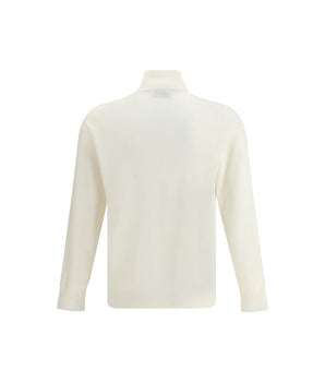 Brunello Cucinelli White Cashmere Cardigan