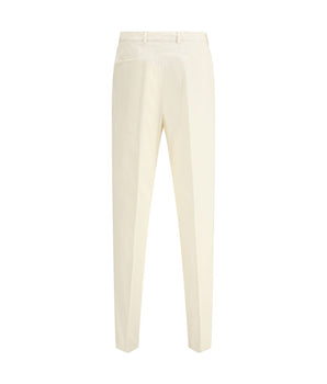 Brunello Cucinelli Cream Cotton Casual Pants