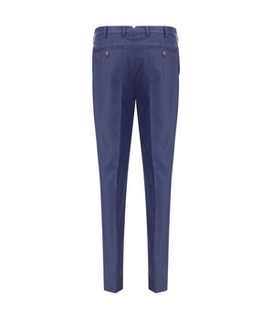 Brunello Cucinelli Blue Fleece Wool Pants