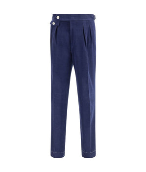 Brunello Cucinelli Blue Wool Casual Pants