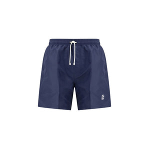 Brunello Cucinelli Blue Polyester Swim Shorts