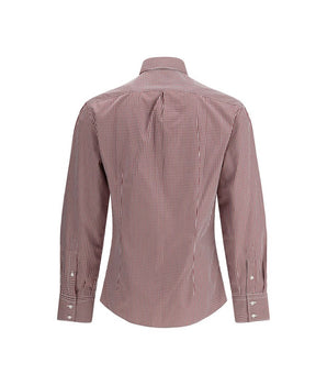 Brunello Cucinelli Red Cotton Pattern Shirt