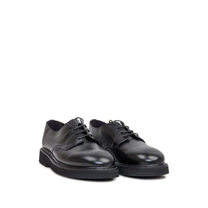 Premiata Black Calfskin Oxfords And Derbies