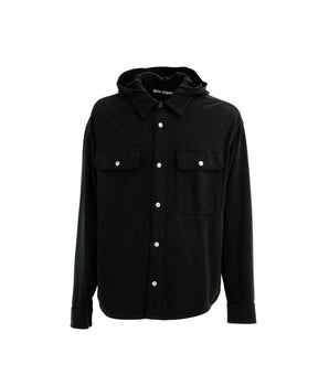 Palm Angels Black Denim Shirt