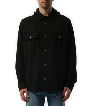 Palm Angels Black Denim Shirt