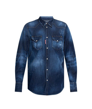Dsquared² Blue Denim Shirt
