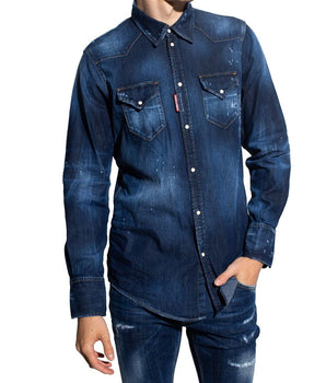 Dsquared² Blue Denim Shirt