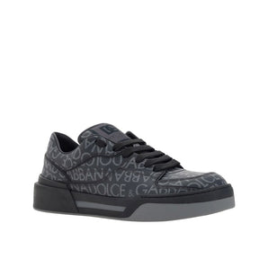 Dolce & Gabbana Black Cotton Low Top Sneakers