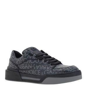 Dolce & Gabbana Black Cotton Low Top Sneakers