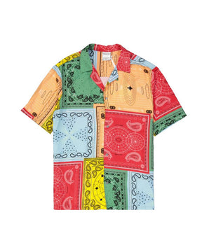 Marcelo Burlon Red Viscose Pattern Shirt