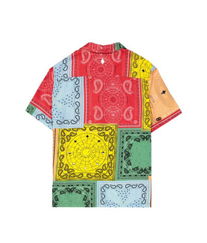 Marcelo Burlon Red Viscose Pattern Shirt
