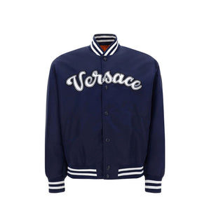 Versace Blue Nylon Bomber