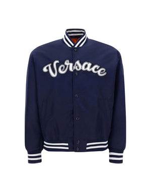 Versace Blue Nylon Bomber